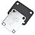 Neck Plate Fender Letra F Cromado com Parafusos - Imagem 6