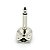 Plug P10 Mono Metálico 90° Graus Violão Guitarra Baixo - Imagem 2