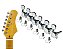 Tarraxa para Guitarra Statocaster 6 em Linha Cromada - Imagem 1