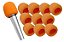 Espuma Para Microfone Grande Uso Profissional Laranja 10un. - Imagem 1