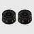 Kit 2 Knob Preto Para Guitarra Baixo Les Paul Sg Prs - Imagem 1