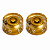 Kit 2 Knob Dourado Para Guitarra Baixo Les Paul Sg Prs - Imagem 1