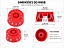 Kit 3 Knob Vermelho Para Guitarra Baixo Les Paul Sg Prs - Imagem 5