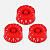 Kit 3 Knob Vermelho Para Guitarra Baixo Les Paul Sg Prs - Imagem 1