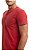 Camiseta henley portuguesa manga curta vermelho off - Imagem 3