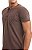 Camiseta henley portuguesa manga curta café - Imagem 3