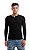 Camiseta elastano manga longa preto super skinny - Imagem 1
