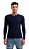 Camiseta elastano manga longa azul marinho super skinny - Imagem 1