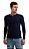 Camiseta elastano manga longa azul marinho super skinny - Imagem 2