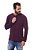 Camiseta henley portuguesa manga longa vinho - Imagem 2