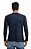 Camiseta henley portuguesa manga longa azul - Imagem 3