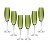 Conjunto com 6 Taças para Champanhe em Cristal Ecológico Greenery 220ml - Imagem 1