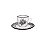 Xicaras de Chá de Porcelana Floresta Negra - Imagem 1
