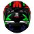 Capacete Axxis Draken Tracer Preto Vermelho Verde Fosco - Imagem 4