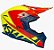 Capacete Motocross Cross ASW Fusion 2 Blade Amarelo Vermelho - Imagem 2