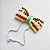 Laço tiara pet neon com lantejoulas coloridas - Imagem 1