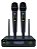 MICROFONE SEM FIO DUPLO DE MÃO UHF 200 CANAIS KADOSH K-422M - Imagem 1