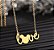 Colar Mickey love aço banhado a ouro 18k - Imagem 1