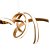 Pendente Fluire Dourado (C)100cm (L)25cm (A)30cm 1x45w 3000k 2700lm - Re006 - Bella iluminação - Imagem 2