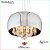 LUSTRE PENDENTE STELLA AGLAIA (50cm) - 6xG9 127v / 220v - 500x210x1500x120 (mm) - Cromado com Cristais Translúcidos - Imagem 1