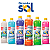 Desinfetante Perfumado Talco Girando Sol 500Ml, Desinfetante Líquido De Uso Geral, Azul, Elimina 99,9% Dos Germes E Bact - Imagem 3