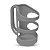 Porta Óleo De Cozinha Cinza Cinquetti, Suporte Para Garrafa De Óleo De Cozinha, Cinza, Design Com Alças Funcionais, Garr - Imagem 1