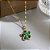 Colar Pingente Flor Verde Dieyuro - Imagem 2