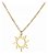 Colar Pingente De Sol Étnico Dourado - Imagem 1