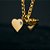 Colar com pingente halter de coração Dourado - Imagem 2