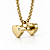 Colar com pingente halter de coração banhado a ouro - Imagem 1