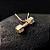 Colar com pingente beauty cravejado banhado a ouro - Imagem 2