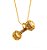 Colar com pingente beauty cravejado banhado a ouro - Imagem 1