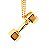 Colar com pingente halter vip banhado a ouro - Imagem 1