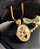 Colar com pingente anilha luxury cravejado banhado a ouro - Imagem 2