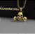 COLAR CAVEIRA HALTER BANHADO A OURO - Imagem 2