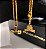Colar com pingente halter mini banhado a ouro - Imagem 4