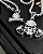COLAR COM PINGENTE CAVEIRA CROMO - Imagem 1