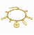Pulseira glamour gym top banhada a ouro - Imagem 1