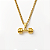 Colar com pingente halter mini horizontal banhado a ouro - Imagem 1