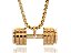 COLAR COM PINGENTE HALTER BANHADO A OURO - Imagem 1