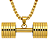 COLAR COM PINGENTE HALTER MONSTER BANHADO A OURO - Imagem 1