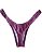 Biquíni Lurex marsala asa delta fio dental cortininha - Imagem 4