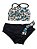 Biquíni Cropped Infantil Floral Luisa Preto - Imagem 1