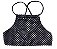 Biquíni Cropped Preto Poá Luana - Imagem 2
