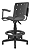 Cadeira Caixa Ergoplax Com Braço Preta Mocho Alto Estética - Imagem 4