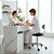 Cadeira Giratoria Mocho Manicure Com Encosto Preta - Imagem 3