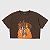 SUFBABYS - Camiseta Cropped Sufbabys Fire "Marrom" - Imagem 1
