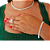 Kit De Conjunto Com 3 Peças Brinco E Colar E Pulseira Banhado a Prata ou Ouro - Imagem 1