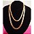 Colar Dourado Chok Duplo Escama de Peixe banhado a Ouro 18 ou Prata 925 super Groso e Lindo - Imagem 6