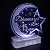 Topo de Bolo Led Personalizado Lua e Estrelas - Imagem 4